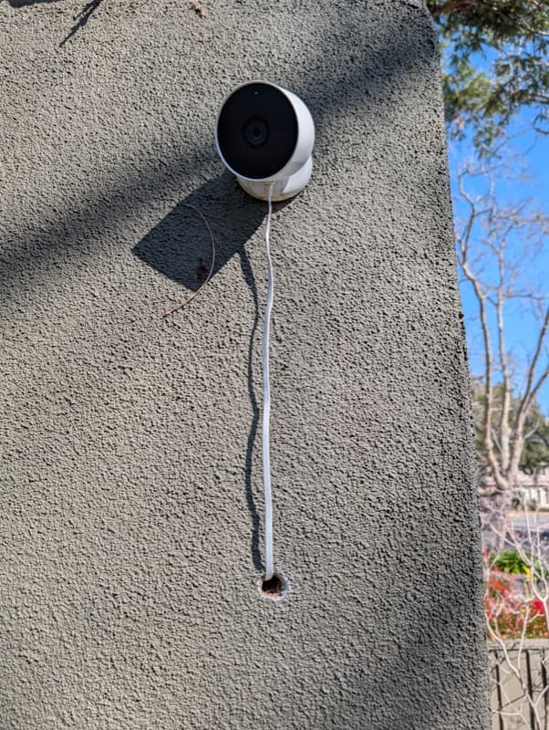 Reconfigured Google outdoor camera