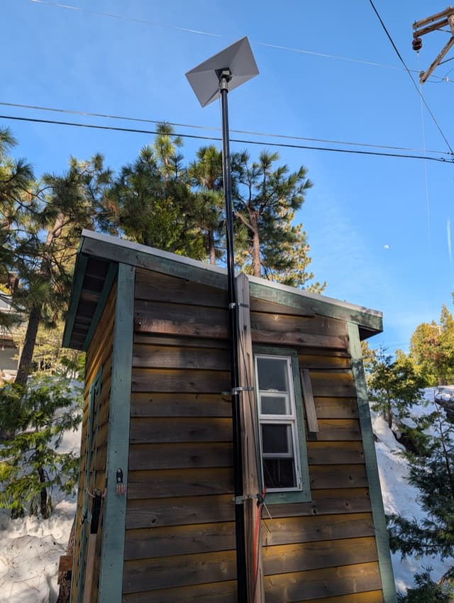Starlink dish cabin installation